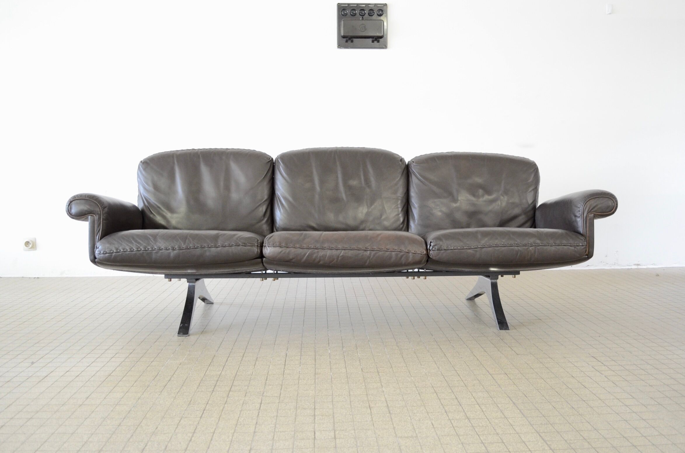 De Sede ds31 brown 3 seater leather sofa