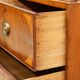 George III Sheraton linen cupboard in walnut, circa 1760.