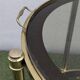 Rolling table, vintage brass and smoked glass serving cart – 1960s
