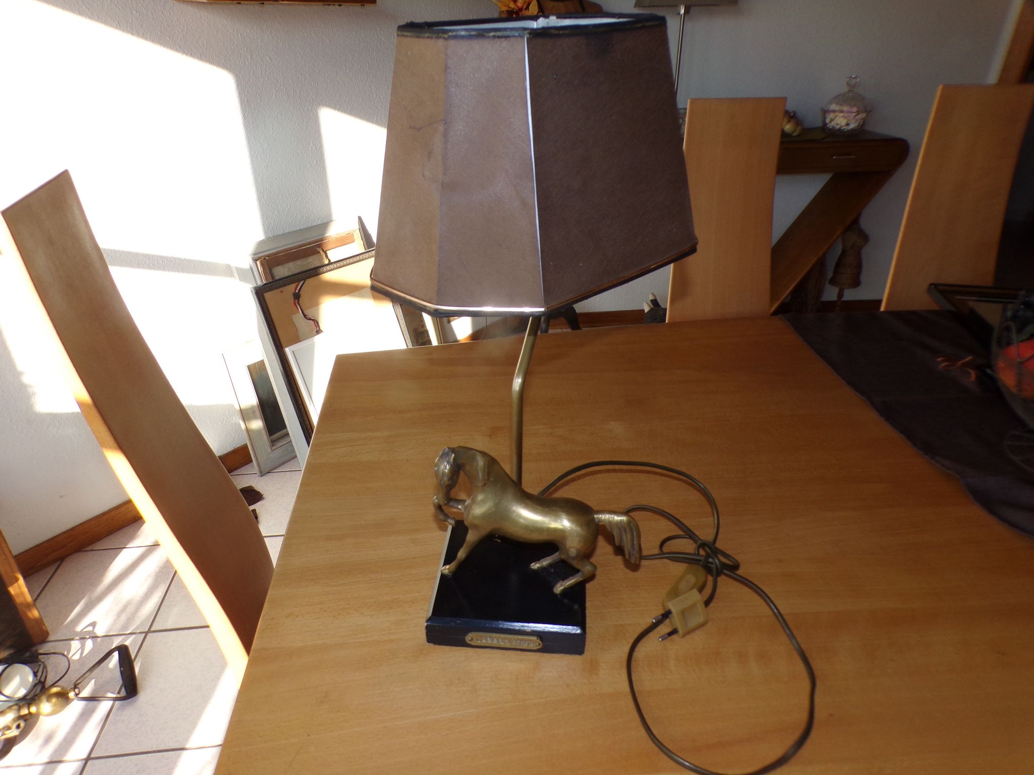 Lampe cheval vintage