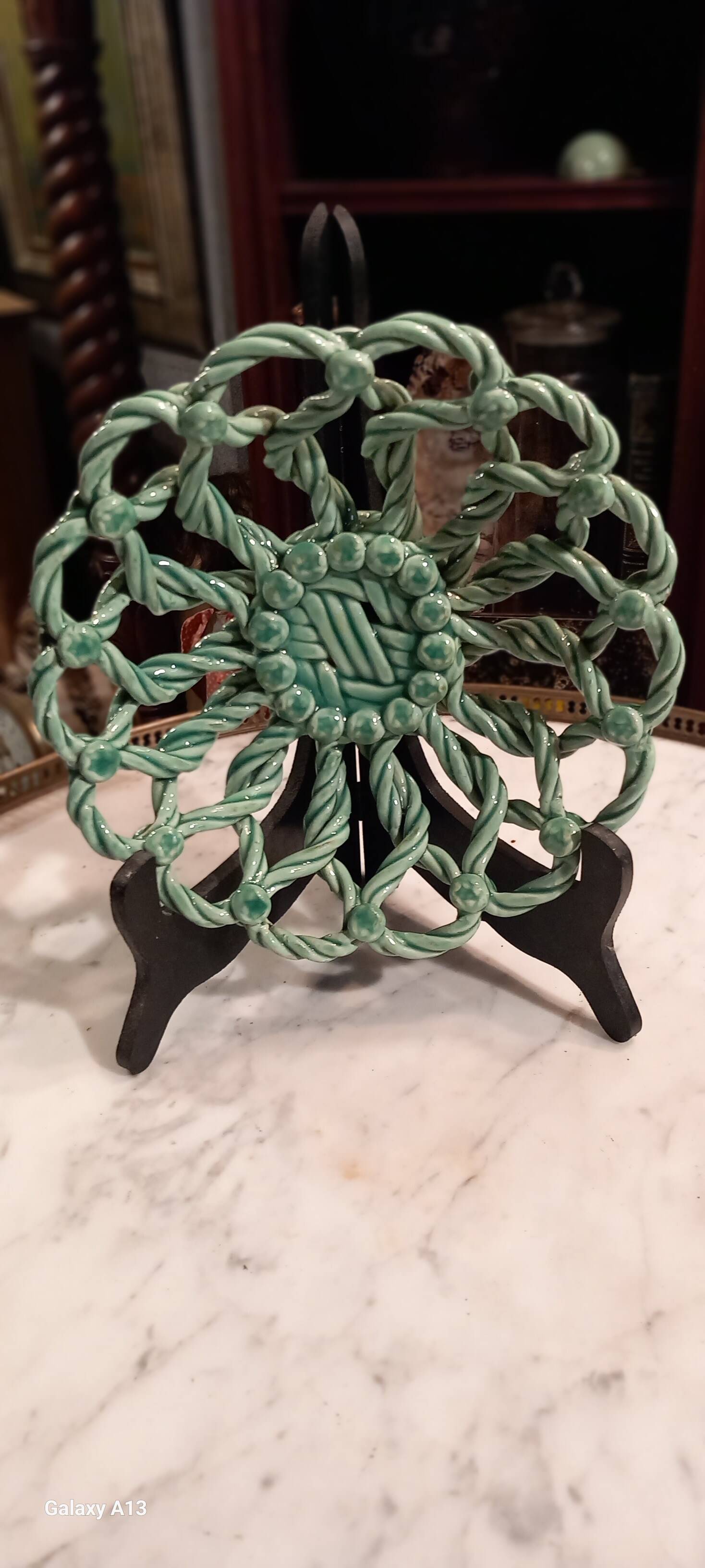 Vallauris ceramic braided cup