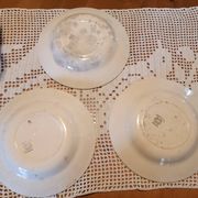 Lot de 3 assiettes creuses anciennes Terre de fer Choisy Le Roi
