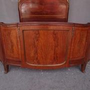 Golden bronze Louis XVI style mahogany bed