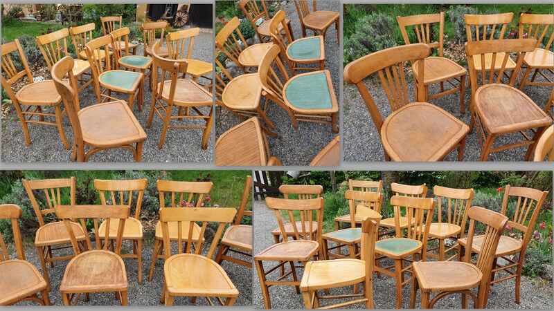 Lot 10 chairs bistro 40/50