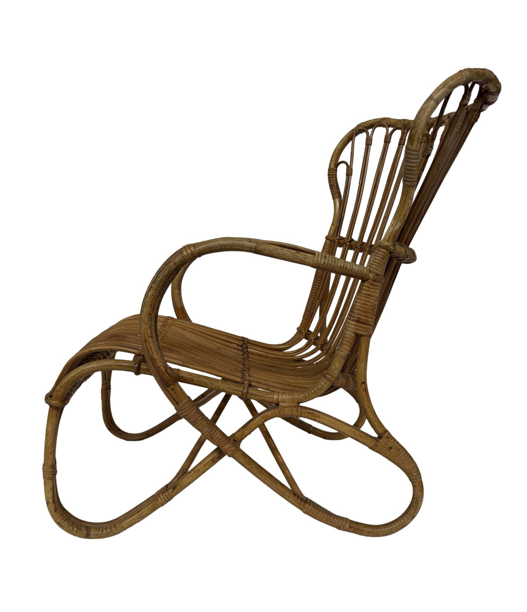 Set of two Belse 8 model Rattan chairs by Dirk van Sliedregt Rohe Noordwolde 1960