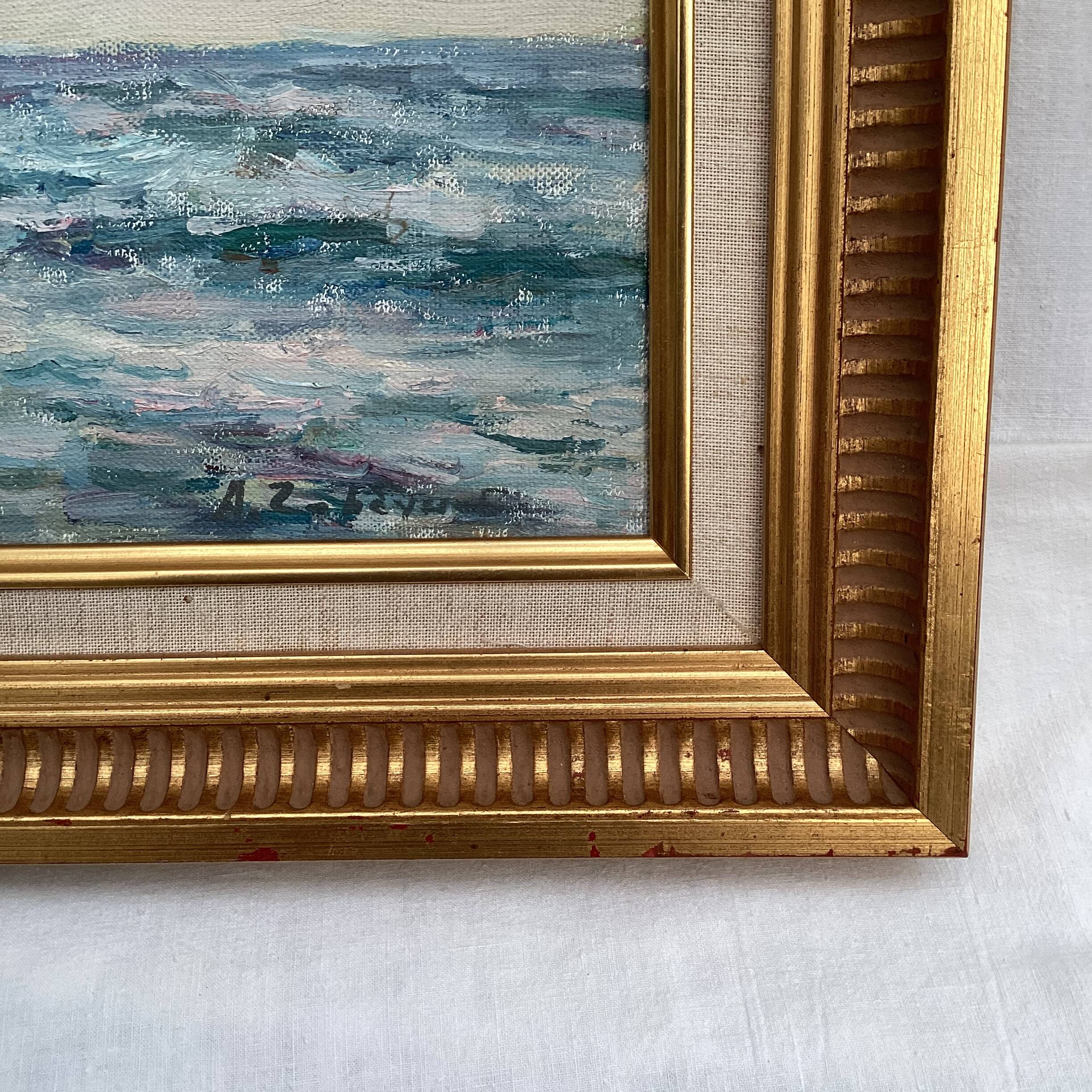 Signed painting Oil on canvas - the storm - dimensions: height -32 cm - width -72 cm -