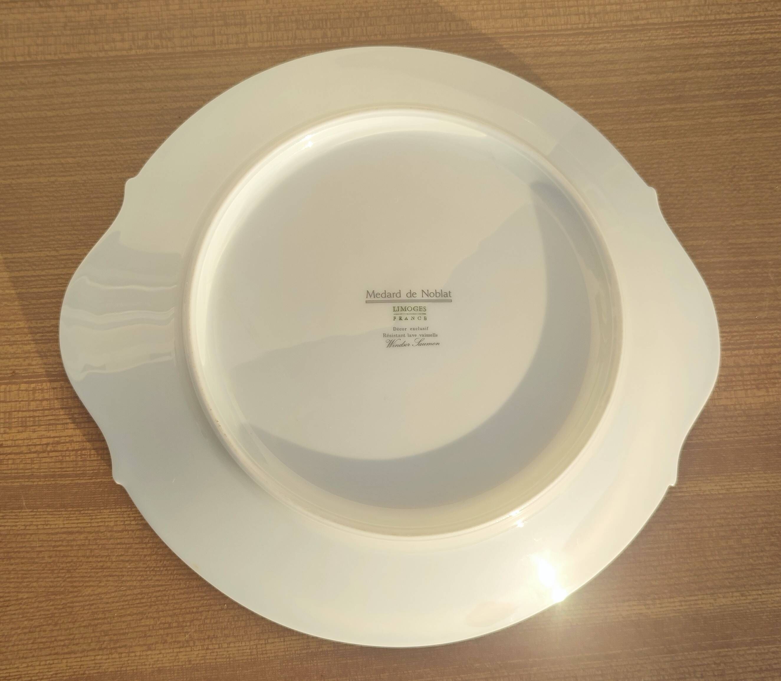3-piece service Limoges porcelain Médard de Noblat "Windsor Salmon"