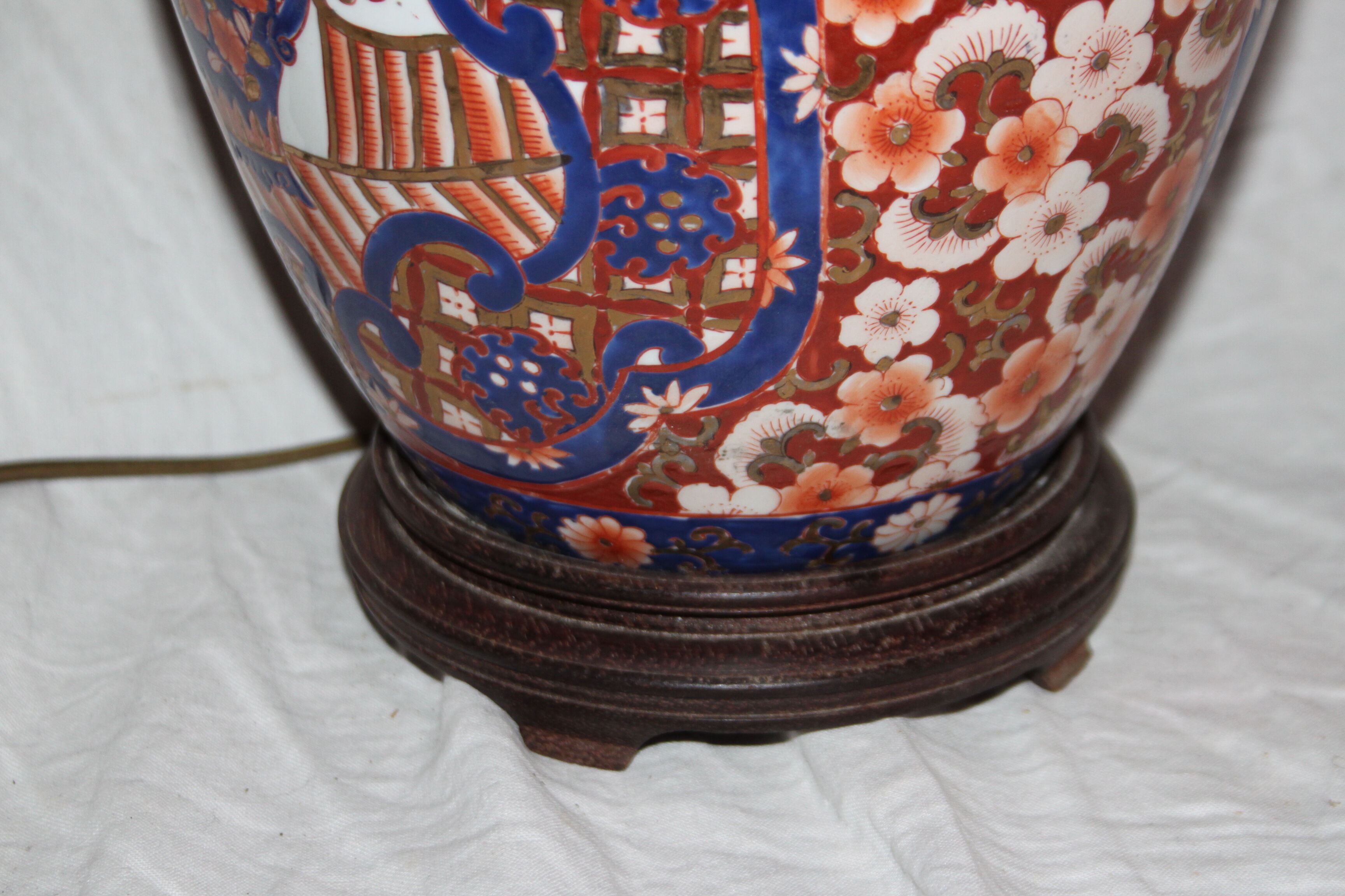Old porcelain lamp Imari Japan XIX th