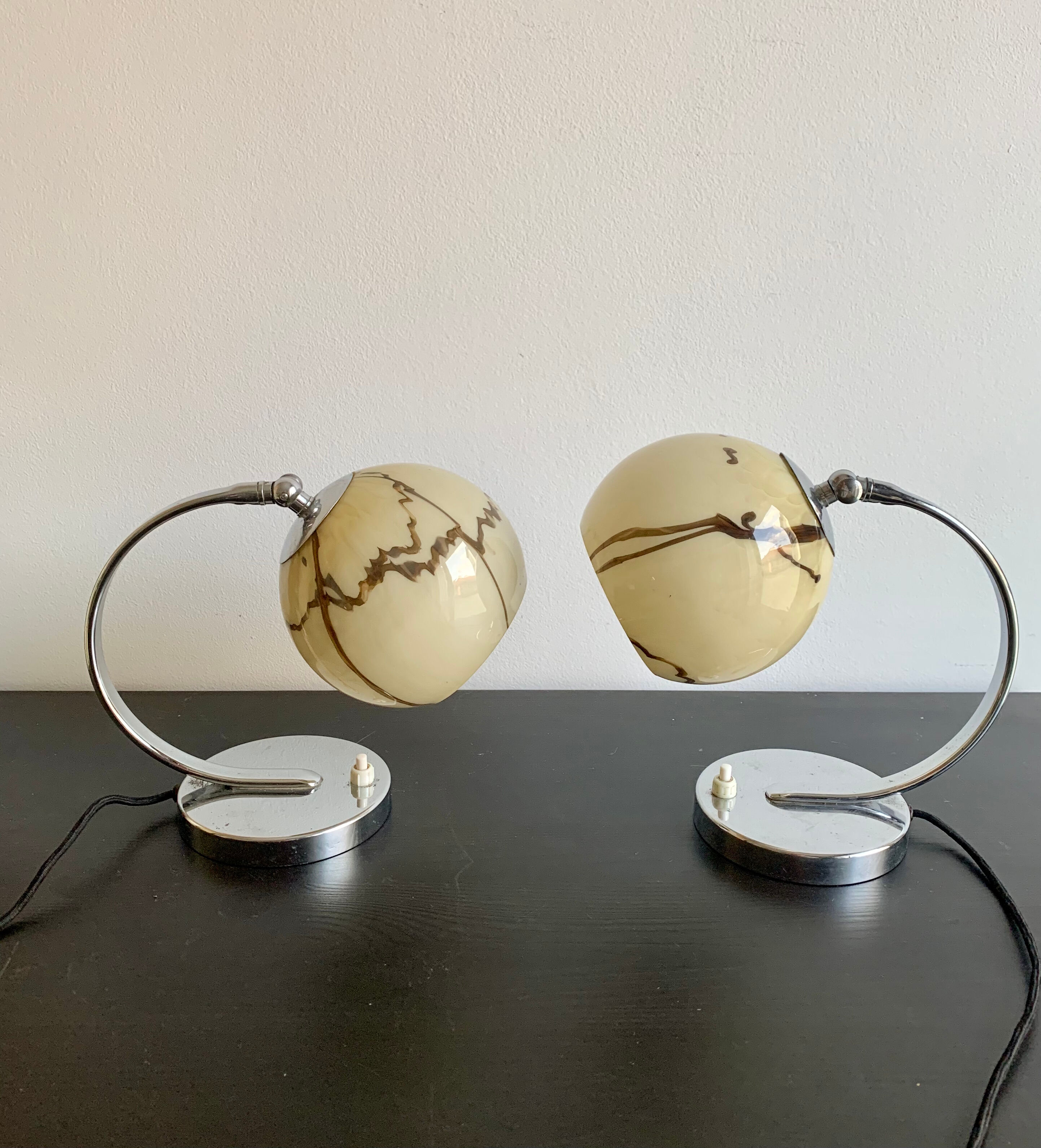 Pair of Art Deco lamps,  1950s