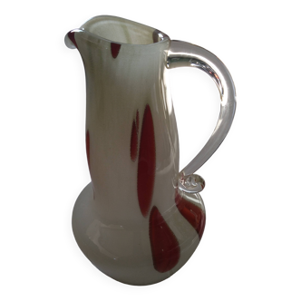 Flora vase by Frantisek Koudelka, beige-red, 1970