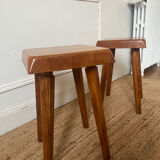 Elm stools by Pierre Chapo