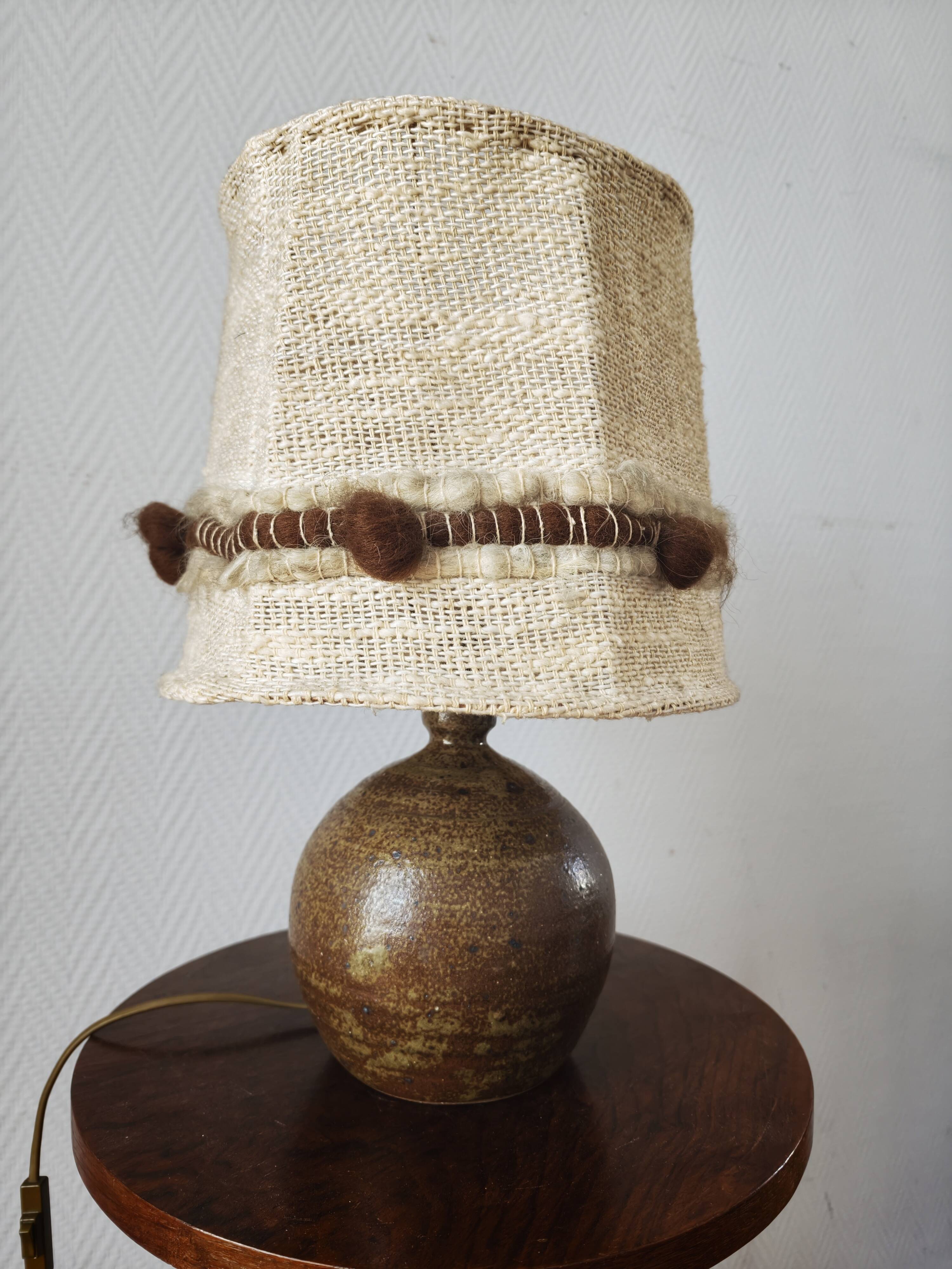 Pyrite stone lamp by Guy Baudat from the 1970s.