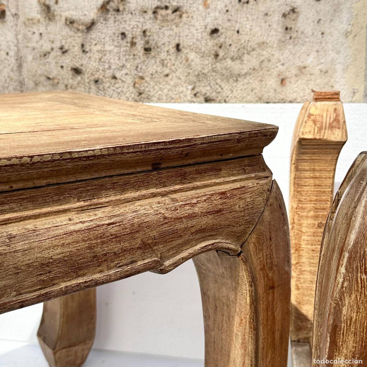 2 tables d'appoint en bois d'orme, Chine années 50