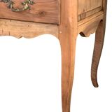 Solid raw walnut sauteuse chest of drawers