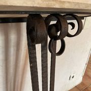 Large wrought iron console