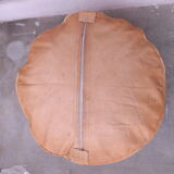 Moroccan leather pouf