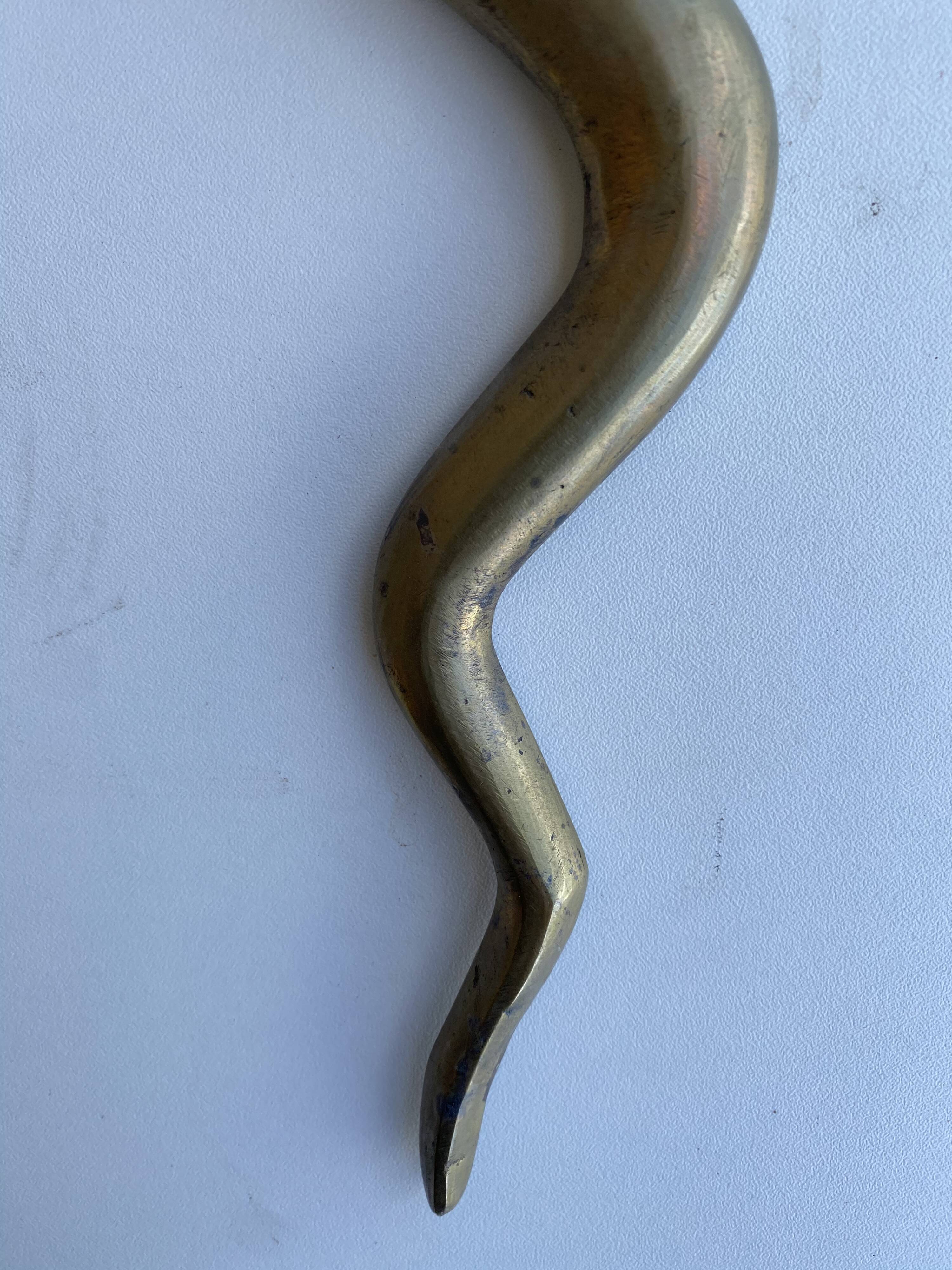 1970 Snake Bronze Candlestick