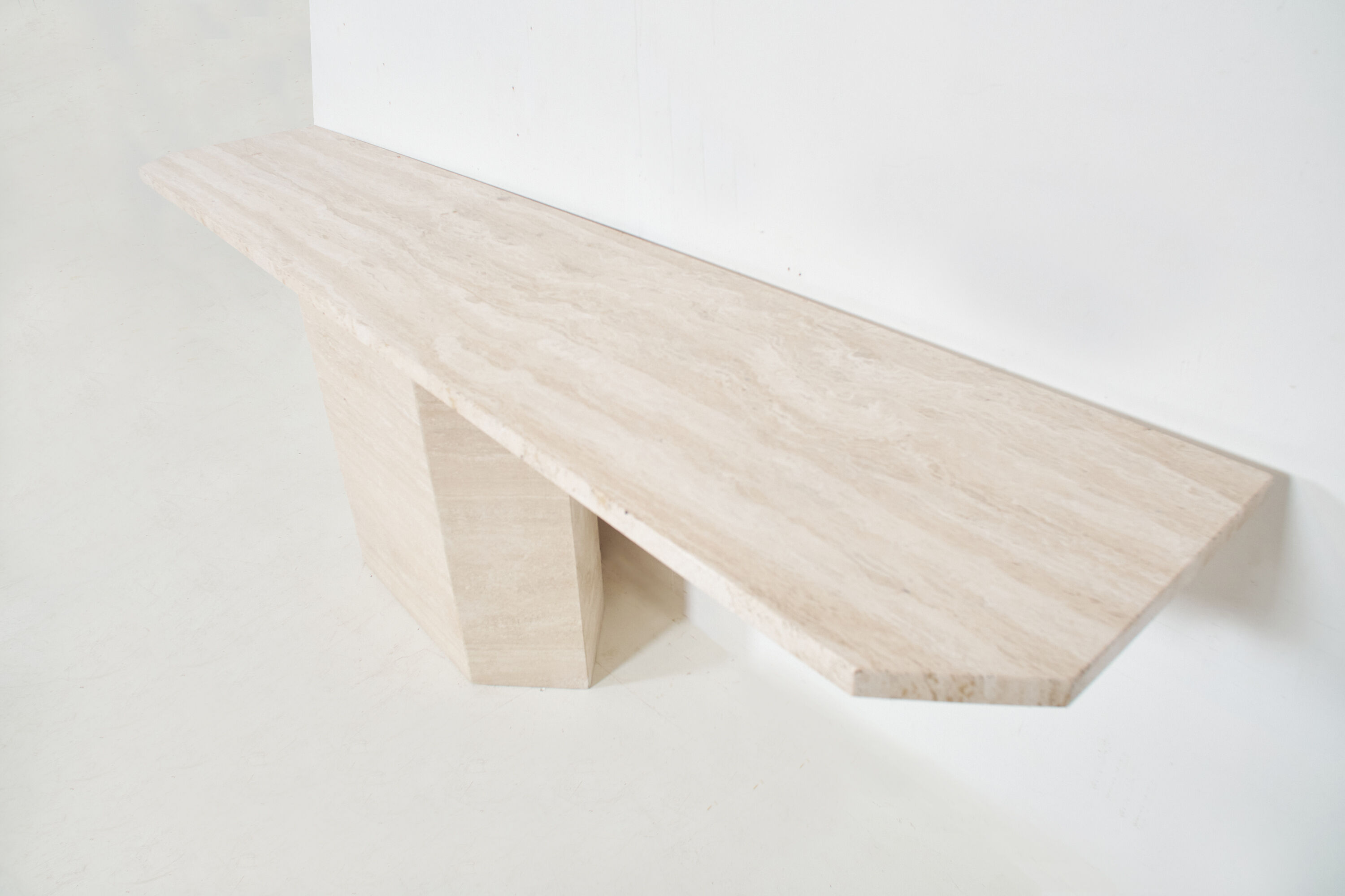 Italian travertine console 1970