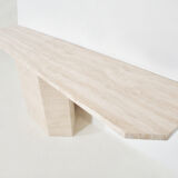 Italian travertine console 1970