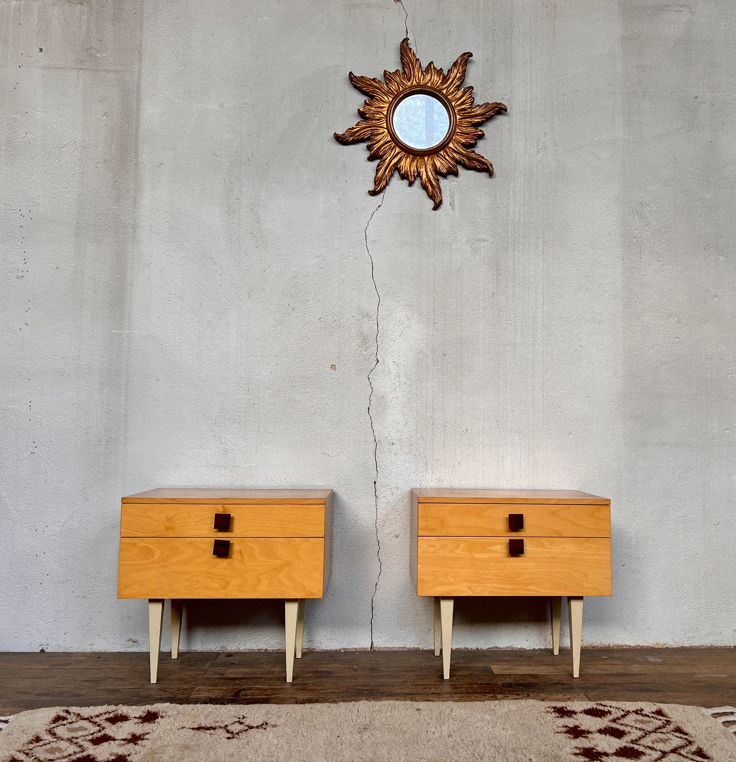 Pair of vintage bedside tables