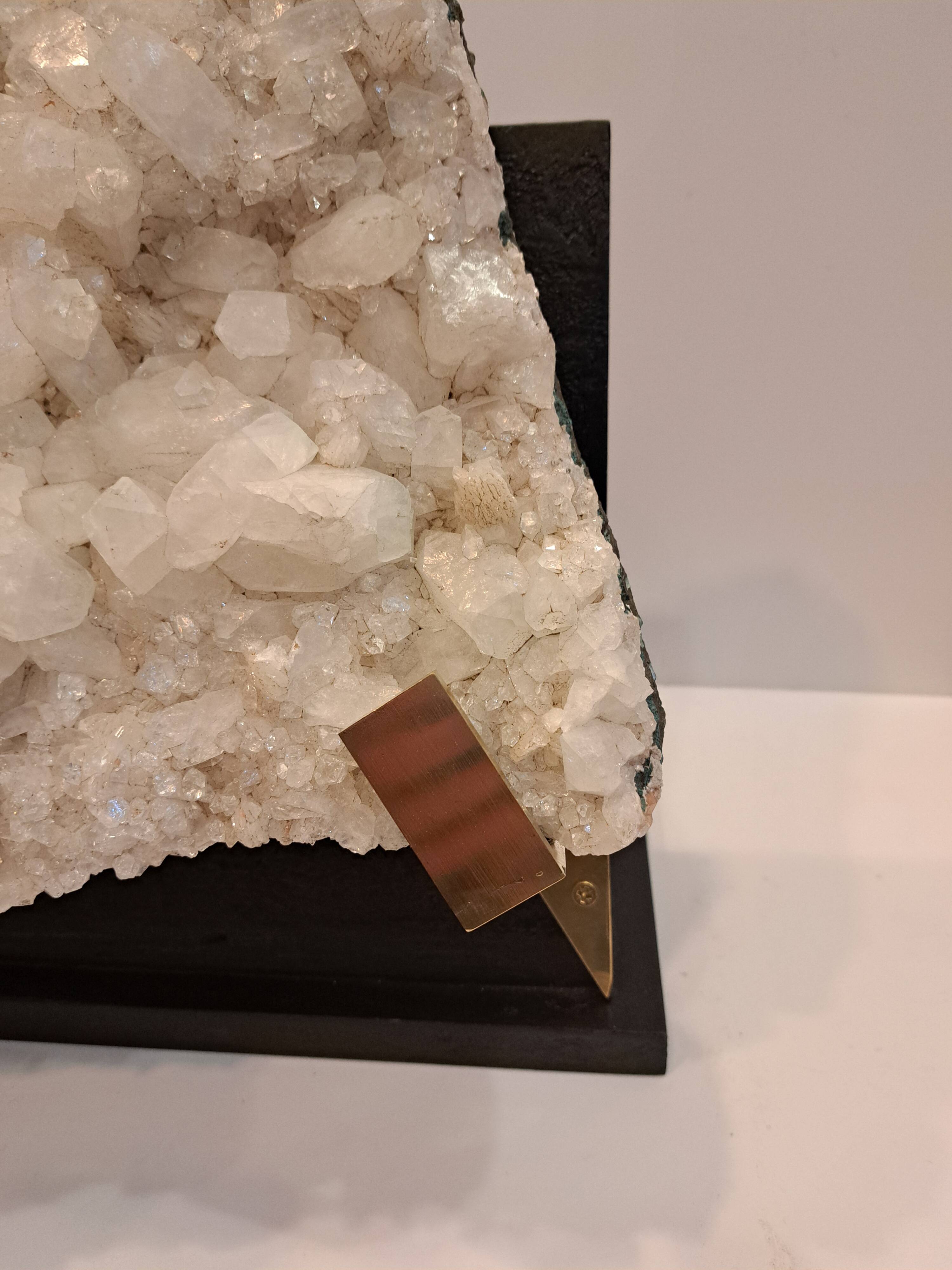 White quartz block on base