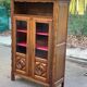 19th-century solid wood Spanish display cabinet 123x180cm