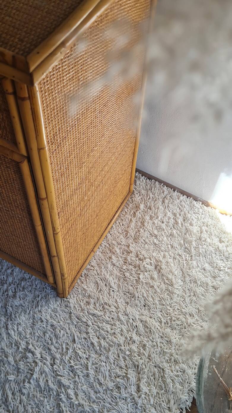 Vintage rattan chest of drawers