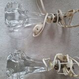 set of 2 items 2 feet Crystal lamps Brand crystal from France