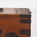 Japanese ko-dansu with hinged lid and paulownia wood drawers, Meiji–Taishō period, circa 1868–1926.