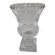 Bohemian piedouche crystal vase