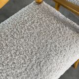 Benches Attributed to Guglielmo Ulrich, Blonde Maple & Bouclé, Italy 1940s