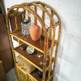 Rattan and cannage shelves