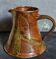 Pottery pitcher of La Borne in glazed stoneware art populaire