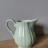 Vintage carafe pitcher Salins les Bains France mint green