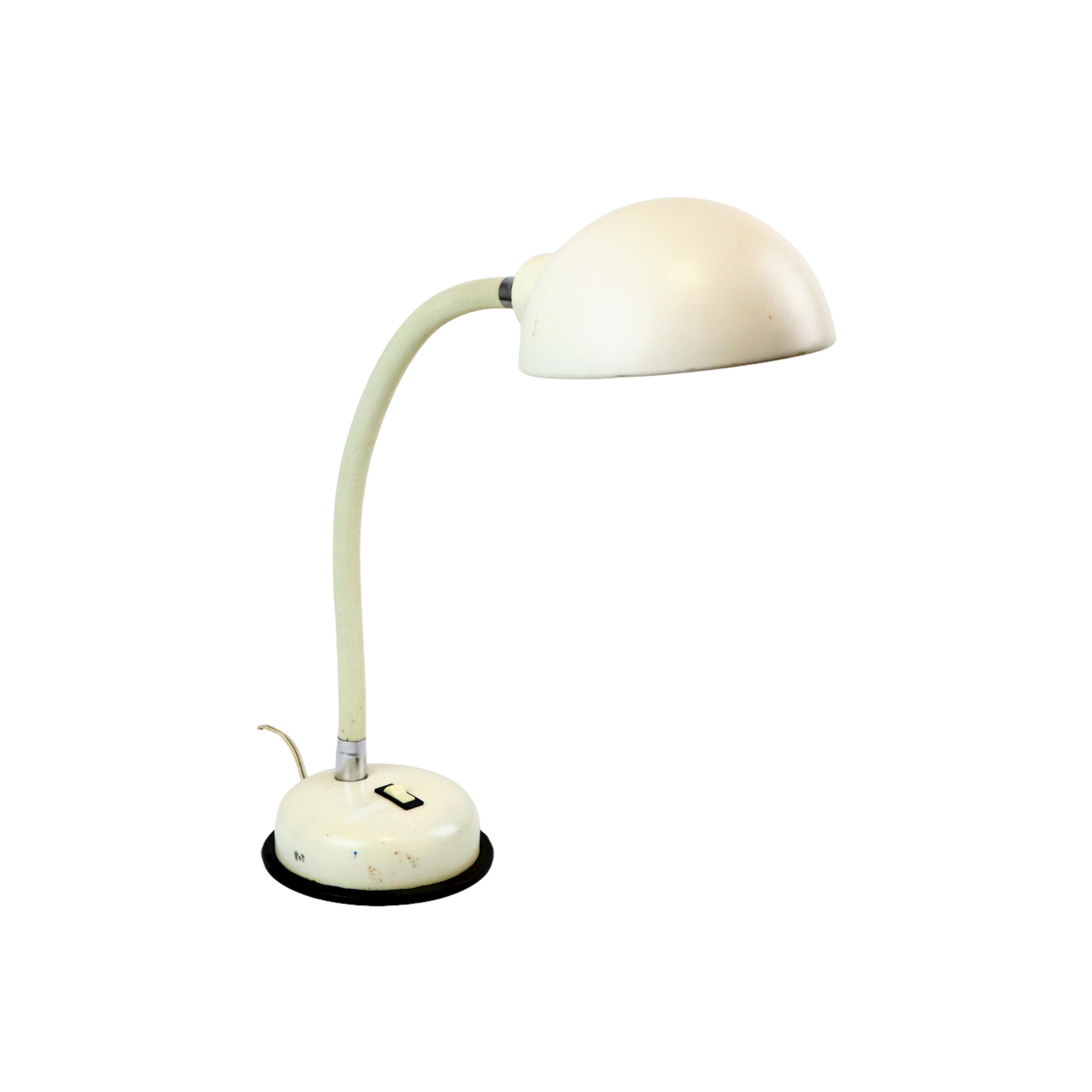 Vintage desk lamp white industrial flexible metal lamp 43cm