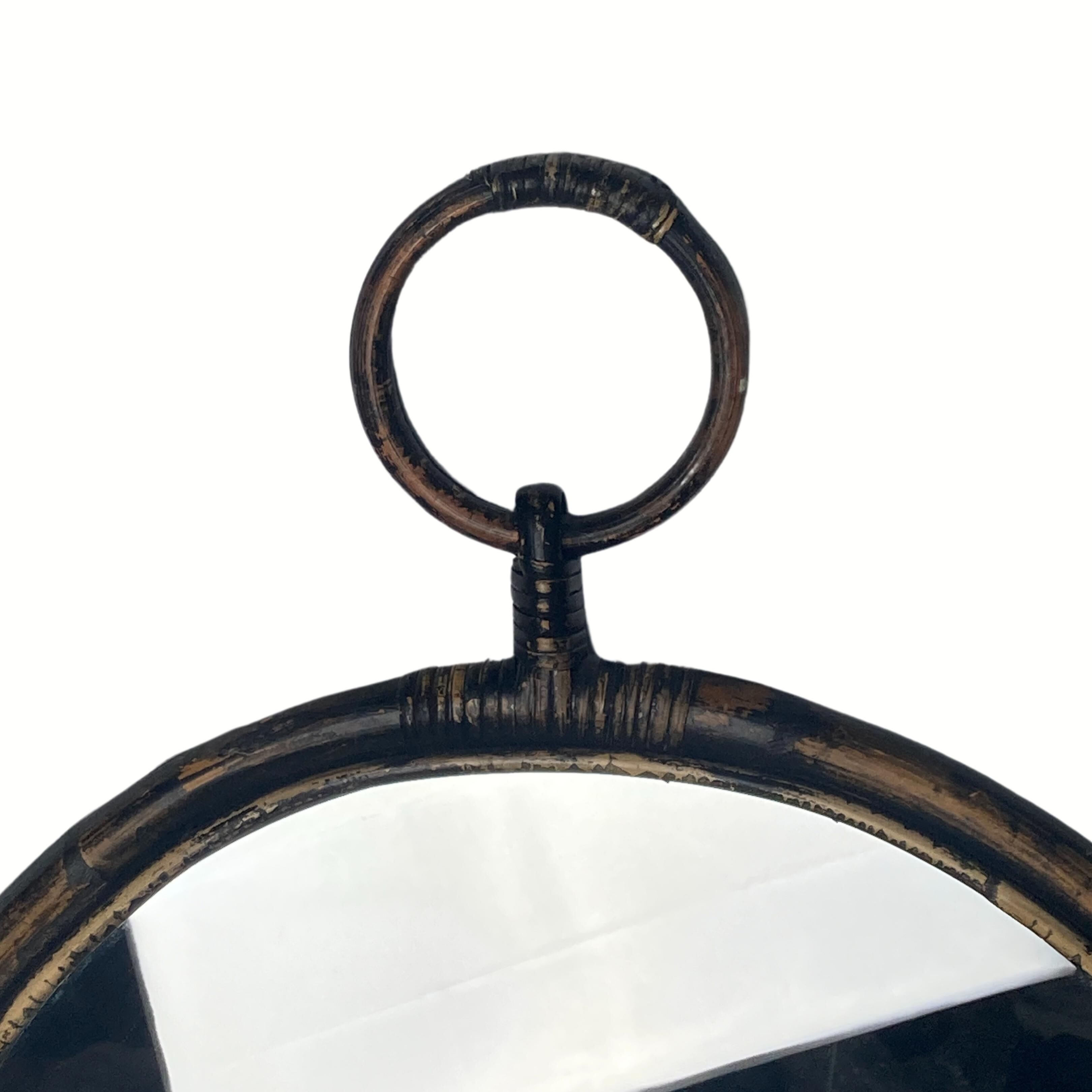 Faux bamboo chinoiserie mirror, France, 1960s - 1970s