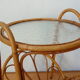 Table basse en rotin années 50