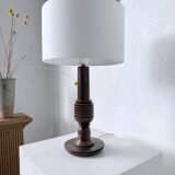 1940s Art Deco oak desk lamp