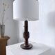 1940s Art Deco oak desk lamp