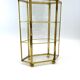 Glass and brass jewelry showcase