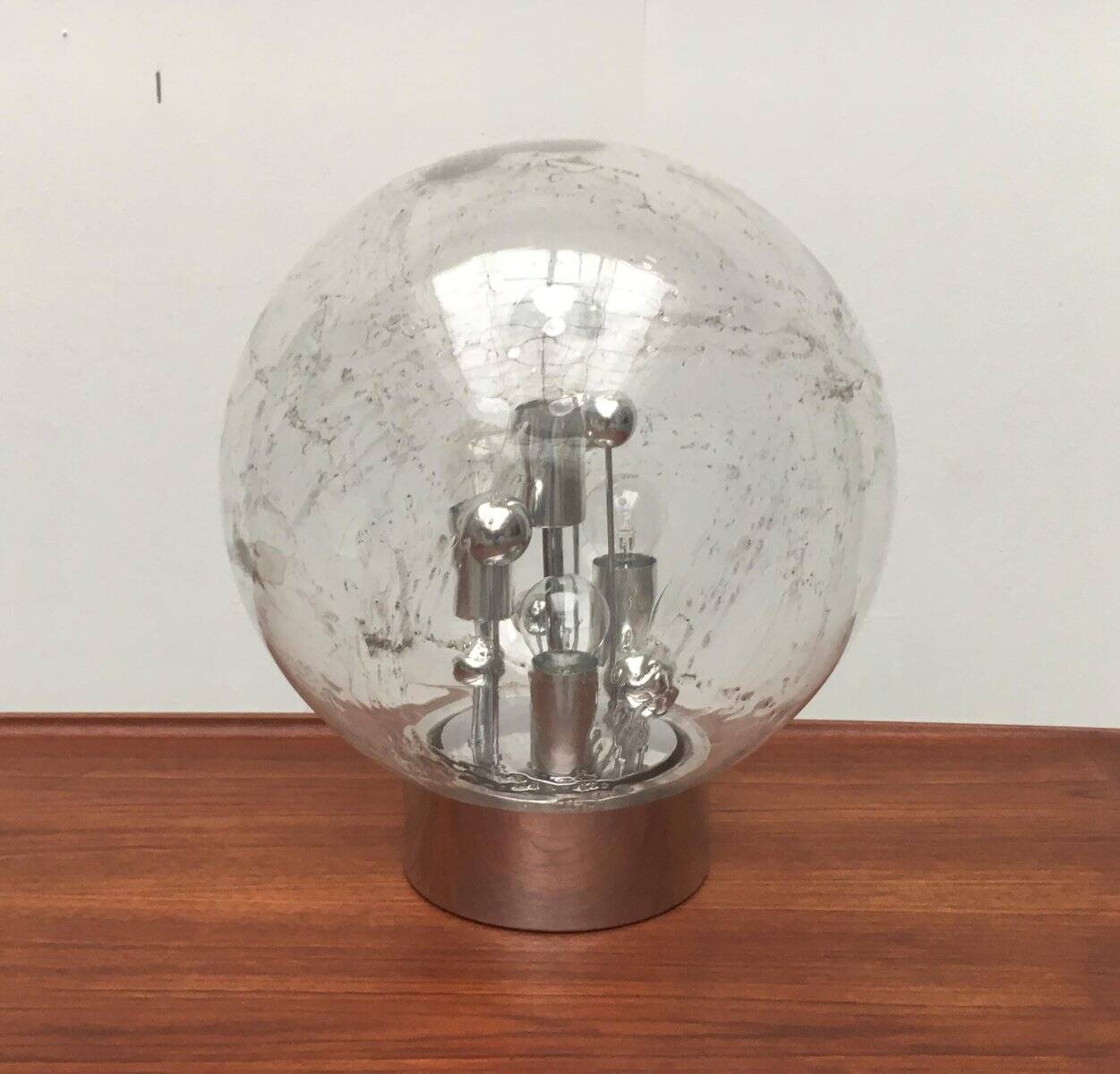 Planet Table Lamp Large Sphere from the German Space Age Mid-Century by Doria Leuchten, 1970s
