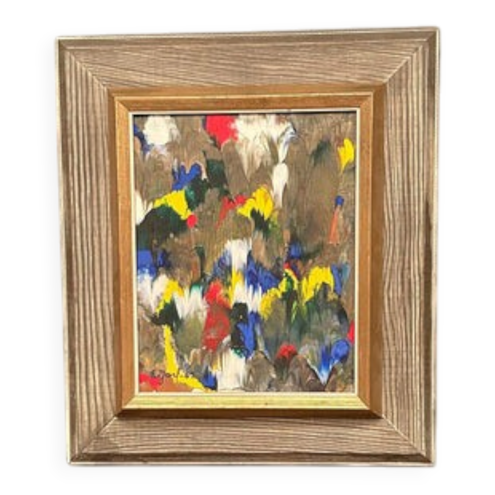 Original Swedish Oil on Panel – “Komposition” by E. Jarl – Dated 1962