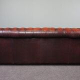 Chesterfield sofa in resistant cowhide, 3 seats