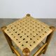 Vintage wooden and rope stool, 1960s