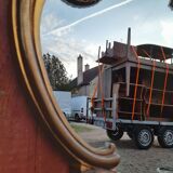 Louis XV style rock mirror in bronze  69x70cm