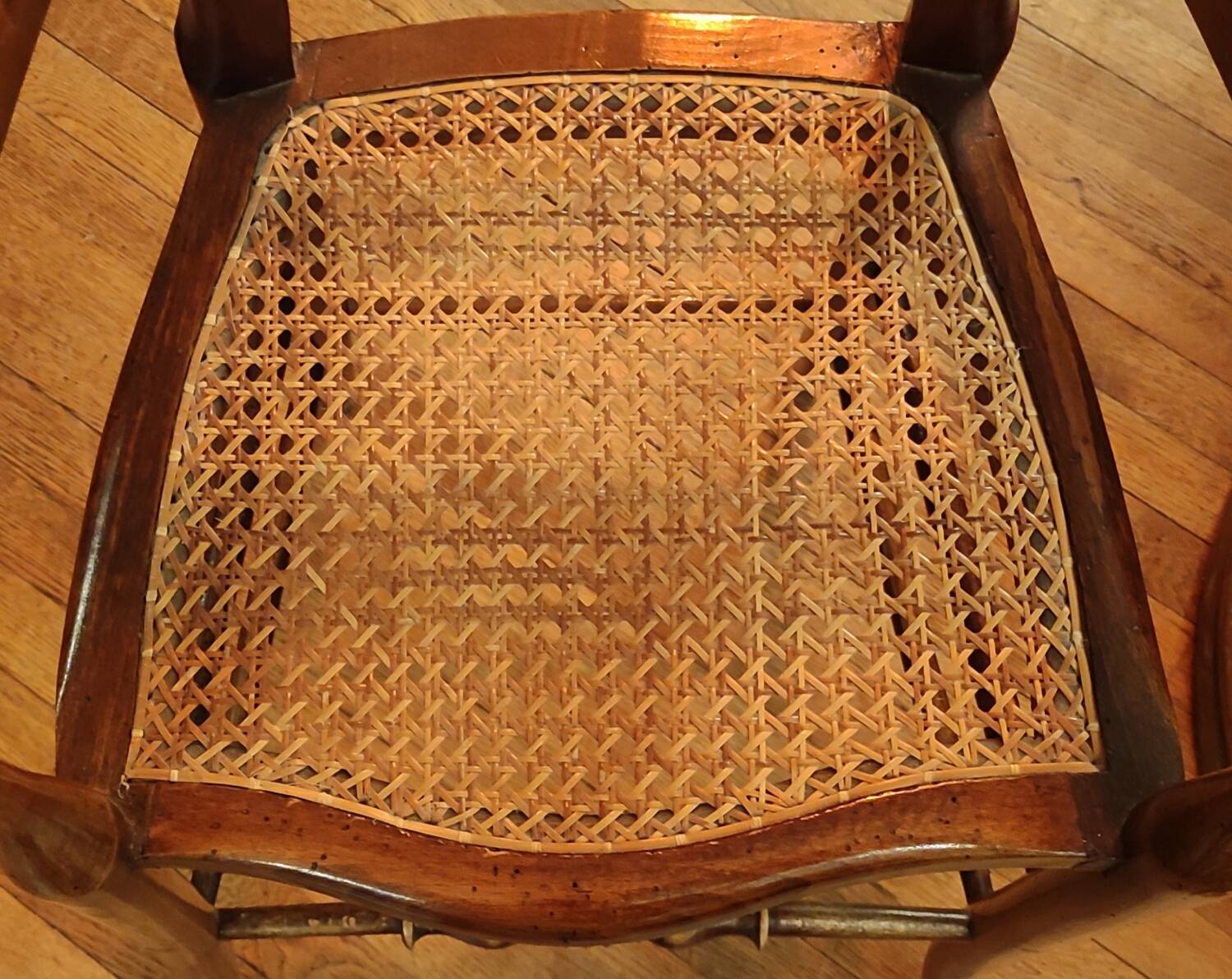 Old Louis Philippe Children's High Chair/cannage