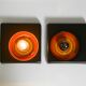 Two beautiful original 1970s Space Age ceramic wall lamps
