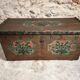 Antique French pine chest – 1838, painted folk art