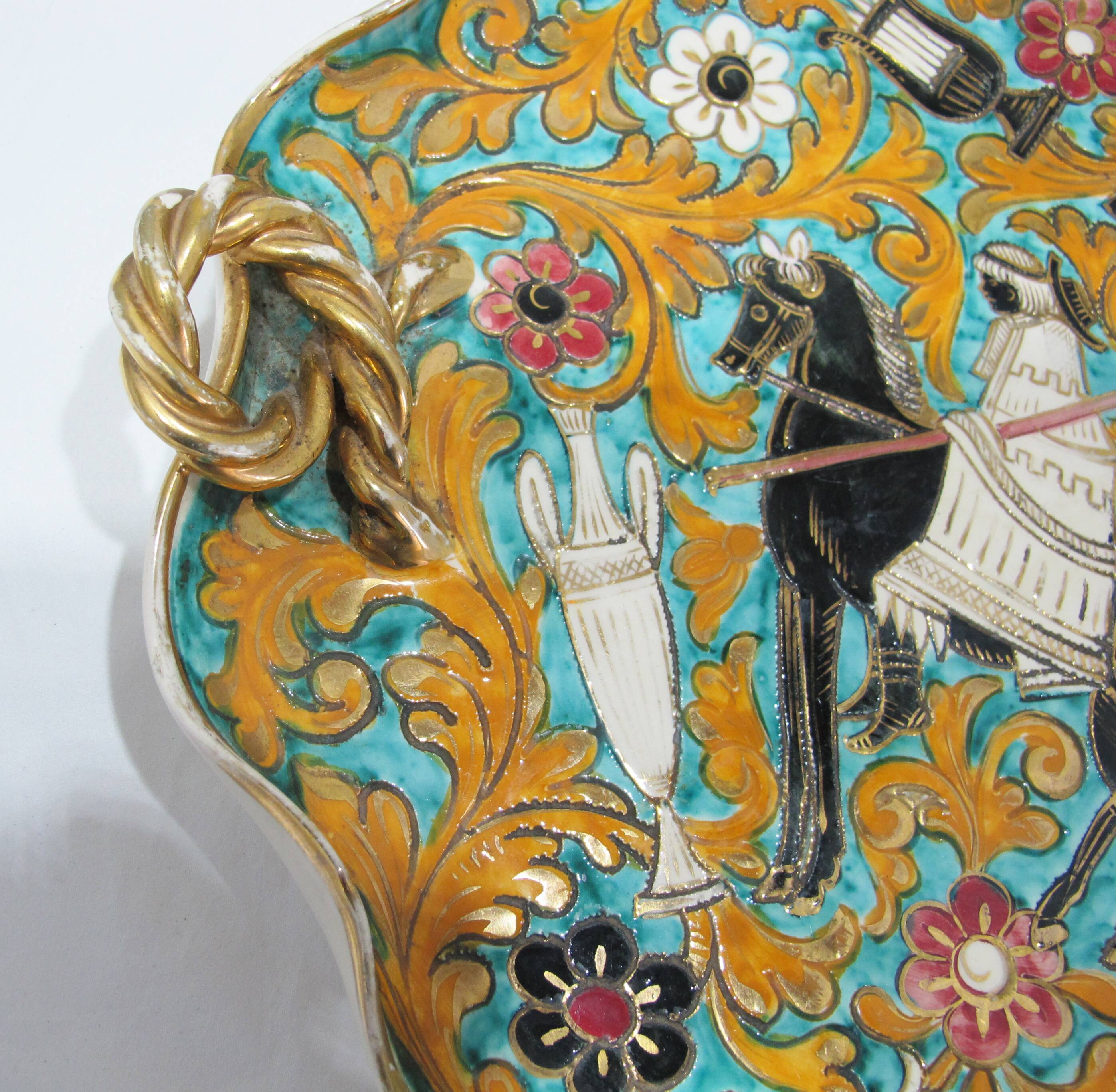 Italian dish depicting Alexander the Great