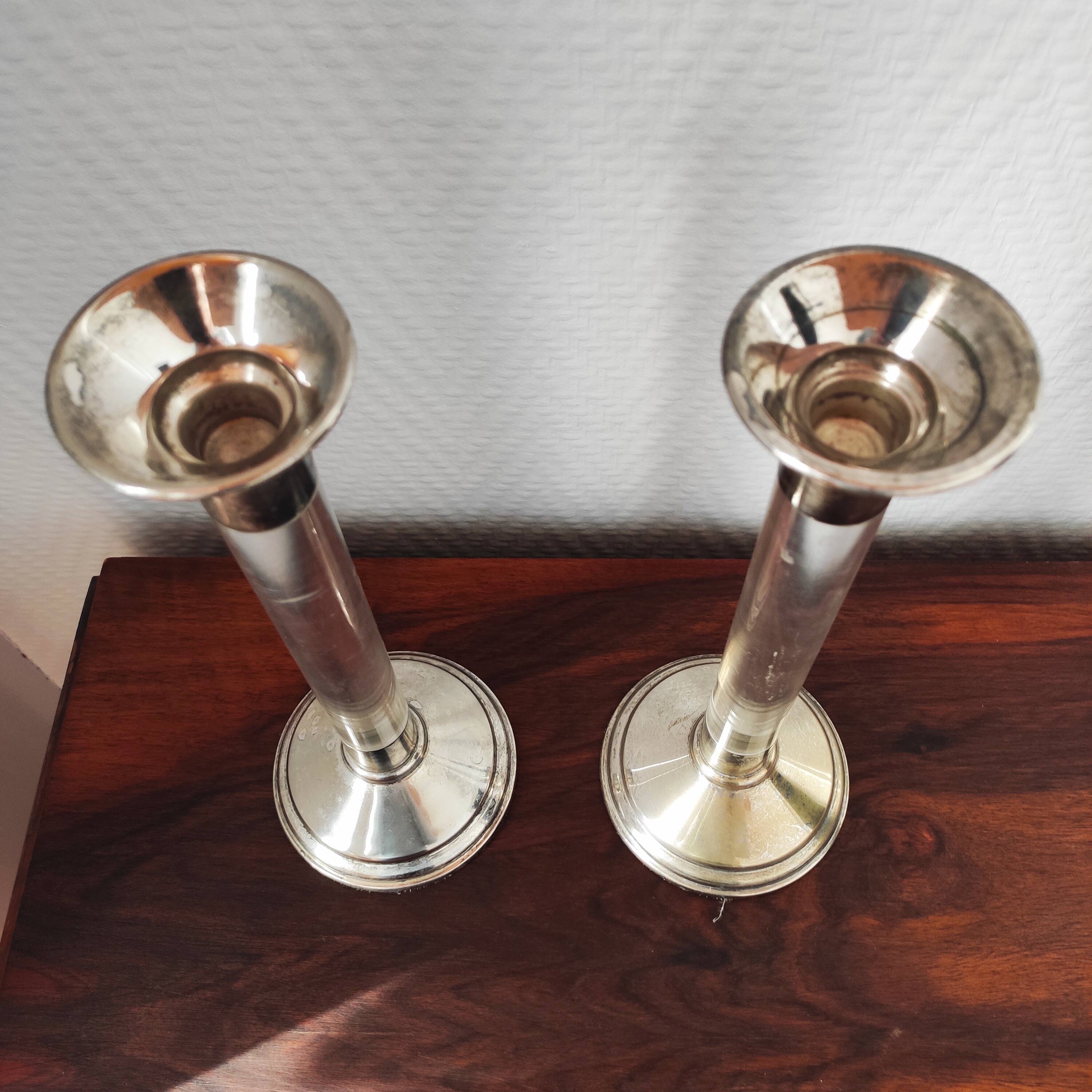 Vintage 70s candlestick pair